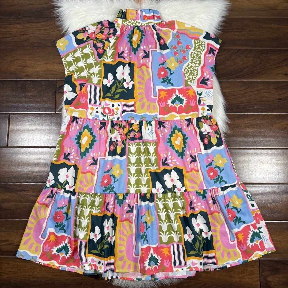 Crosby Mollie Burch Sz Large‎ Seedlings Whitley Ruffle Collar Button Front Dress - Picture 9 of 10
